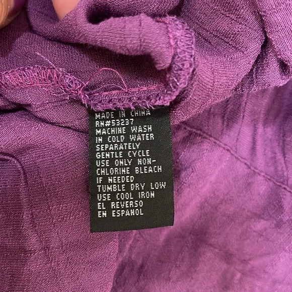 Women’s purple Unique Spectrum long tunic top 2X - Picture 5 of 6